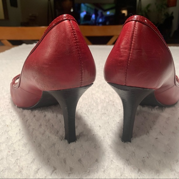 Maripe Red Pumps High Heel Shoes Ladies Size 8 fits like size 7.5 - Picture 4 of 9